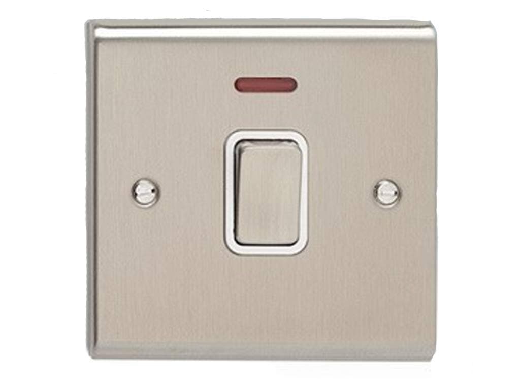 Deta SD1391SSW - 20A DP Switch with Neon