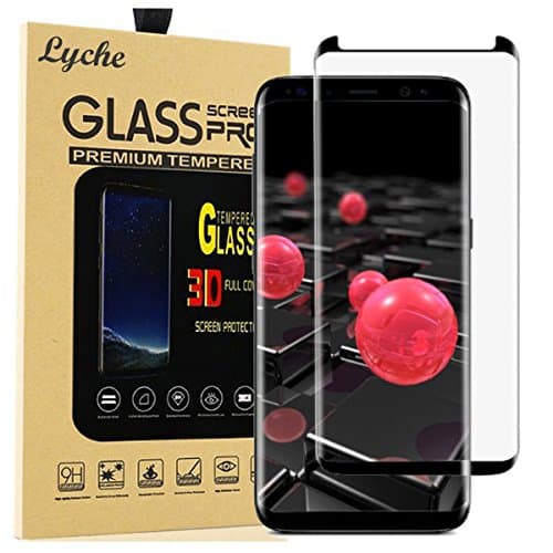 Lyche aa-141 Galaxy S8 Screen Protector,S8 Tempered Glass Screen Protector, [3D Curved Edge] [Case Friendly] [Anti-Scratch] Glass Screen Protector for Samsung Galaxy S8