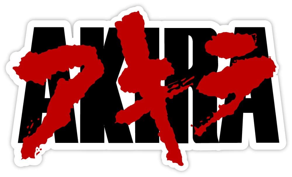 Akira black sticker decal 6" x 4"