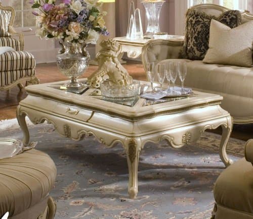 Lavelle Blanc Rectangular Cocktail Table by AICO Amini - 04 (54201N)