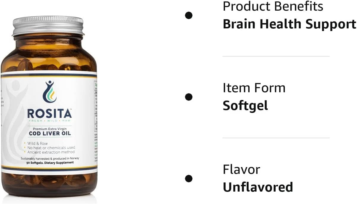 Extra Virgin Cod Liver Oil (EVCLO) Softgels - 90 Softgels, 0.21 kilograms