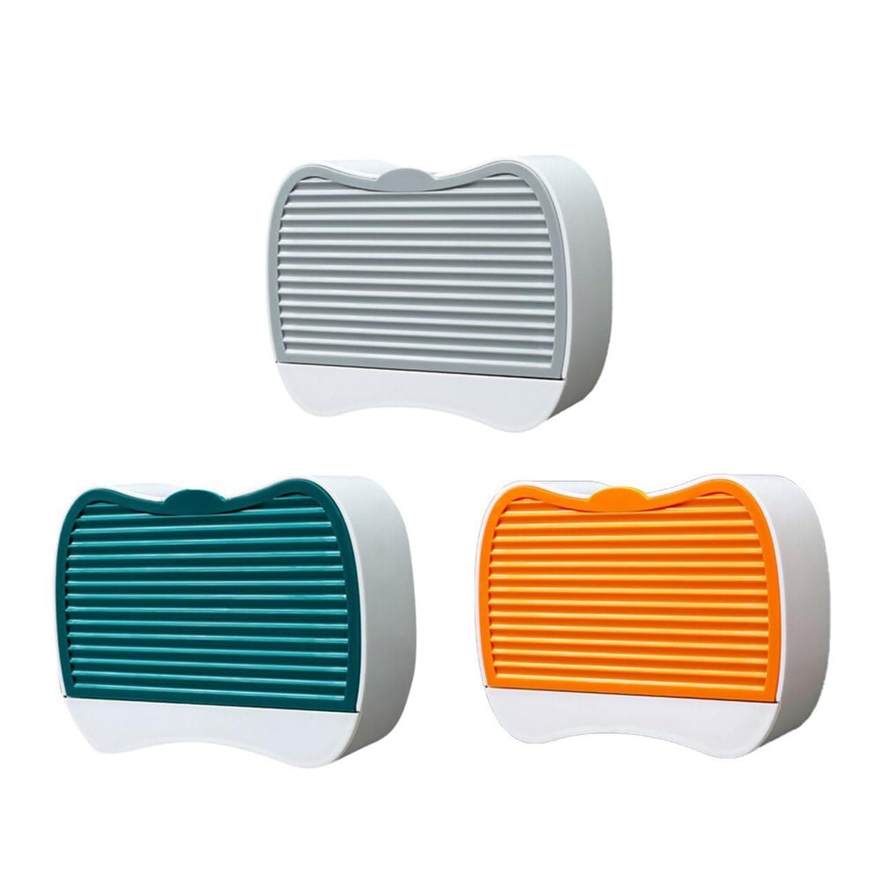 lastic Wall Mounted Portable Waterproof Soap Dish Holder for Kitchen Bathroom Sinks (Random Color) Pack 1