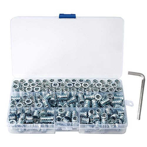 Threaded Insert for Wood 1/4-20 x 10mm 15mm 20mm Screw in Wood Insert Nut Kit 150 Pieces