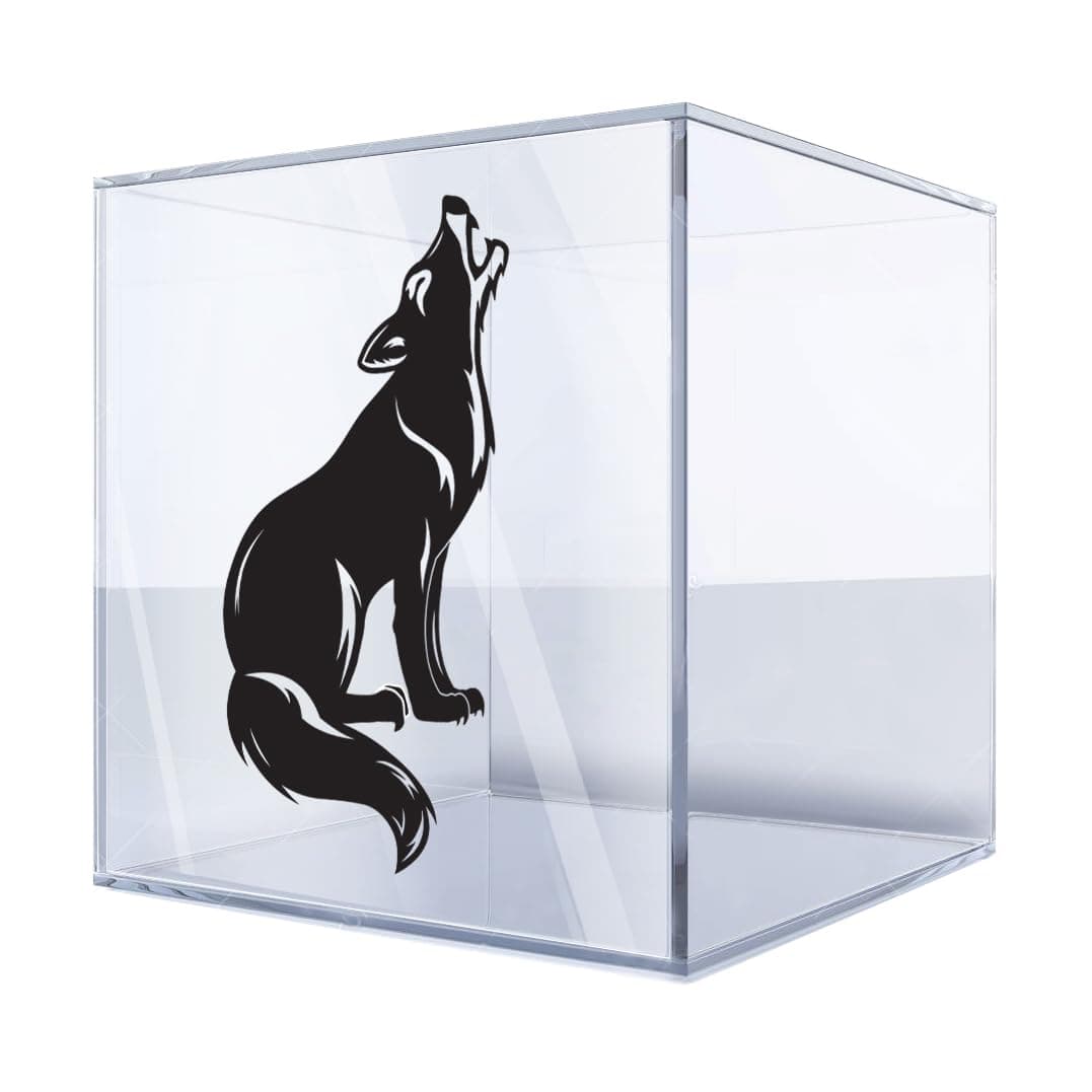 Wolf Screaming Decal Sticker Timber wolf & Apex predator for Personalized panache for your Calendar