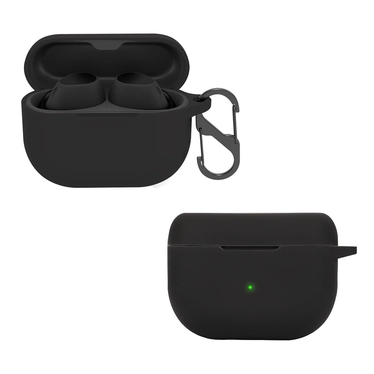 carinacoco Silicone Case for Jabra Elite 8/10 Active, Soft & Flexible, Ultra-Thin Shockproof Cover, Slim-Fit Anti-Fall Earphone Case, Black