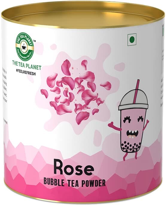 The Tea Planet - Rose Milk Bubble Tea Mix |Make Bubble Tea Drinks at Home| Just Add Green Tea/Water/Dairy/Non Dairy |Superior Ingredients, 100% Vegetarian|(250gm - Pack of 1)