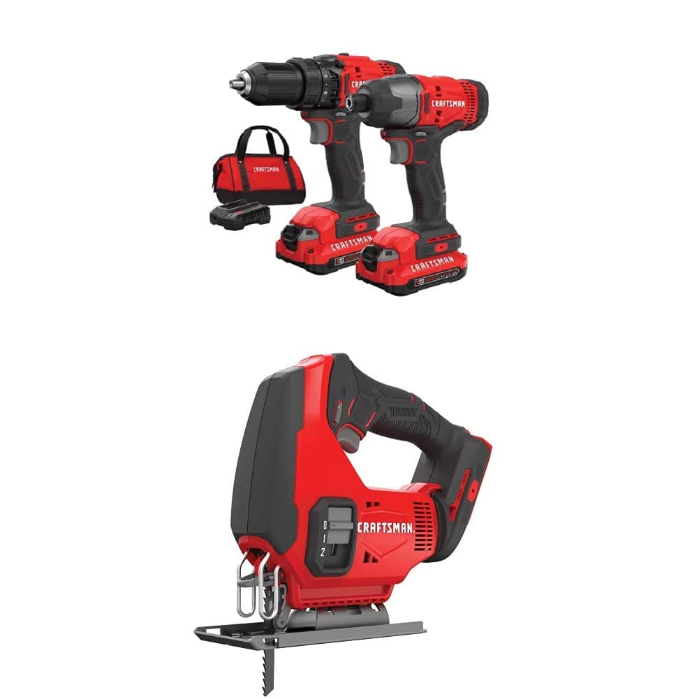 Cordless Drill Combo Kit, 2 Tool & Jig Saw (CMCK200C2 & CMCS600B)
