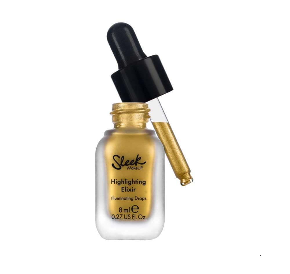 MakeUP Highlighting Elixir, Liquid Highlighter Illuminating Drops For a Radiant Glow, Drippin (Yellow Gold), 8ml