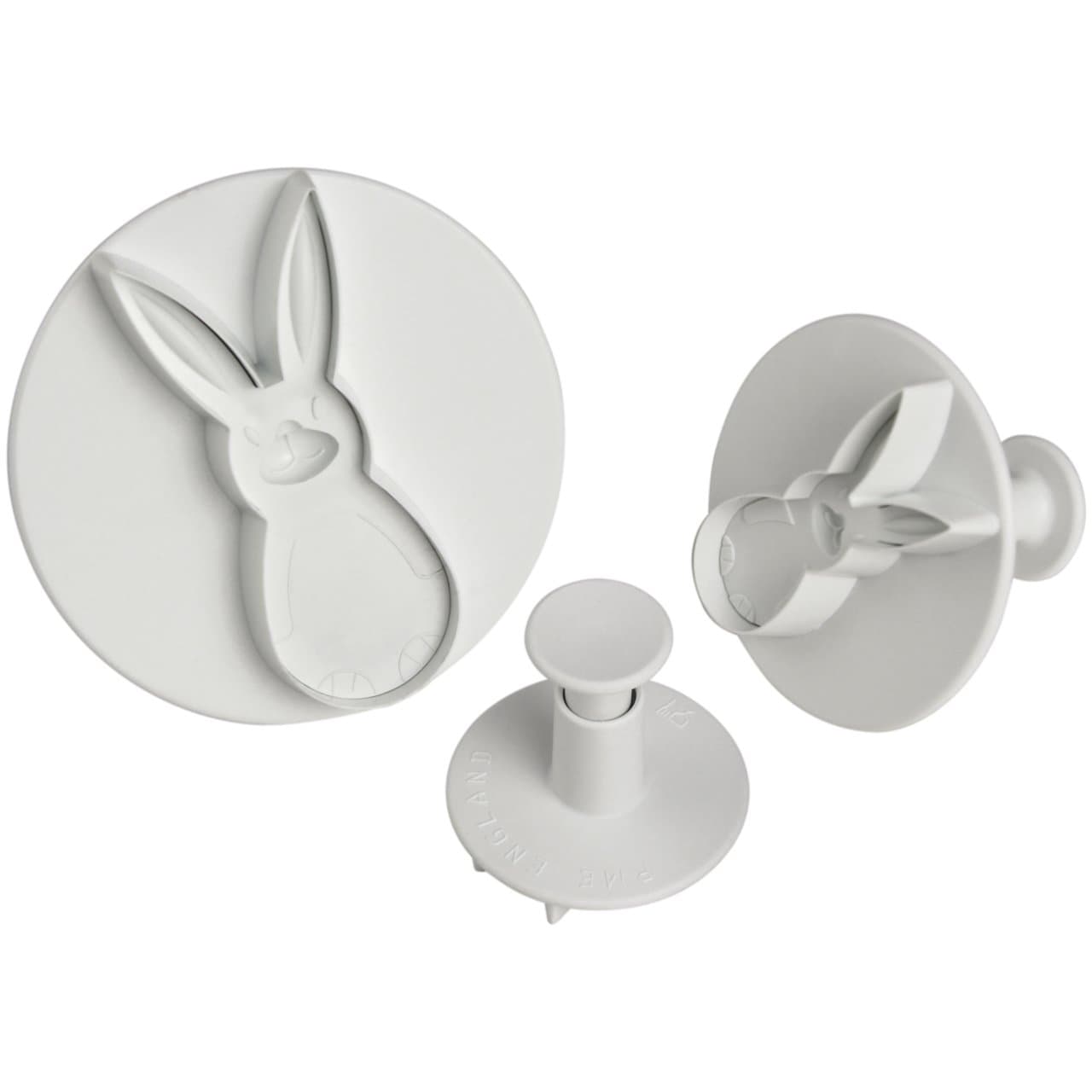 PMERA498 Rabbit Plunger Cutters, Small, Medium, Large Sizes, Set of 3 White