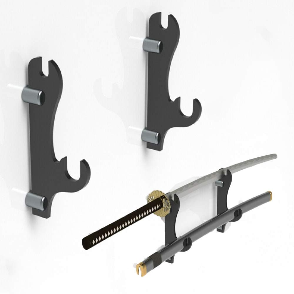 Samurai Sword Display Stand - Two-Layer Wall-Mounted Holder for All Swords
