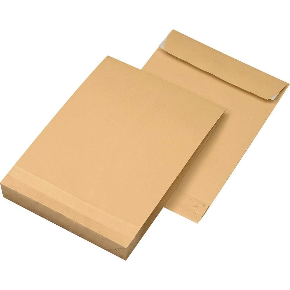 100 Mailing Envelopes B4 250 x 353 mm Self adhesive without Window 130 g/m² Brown