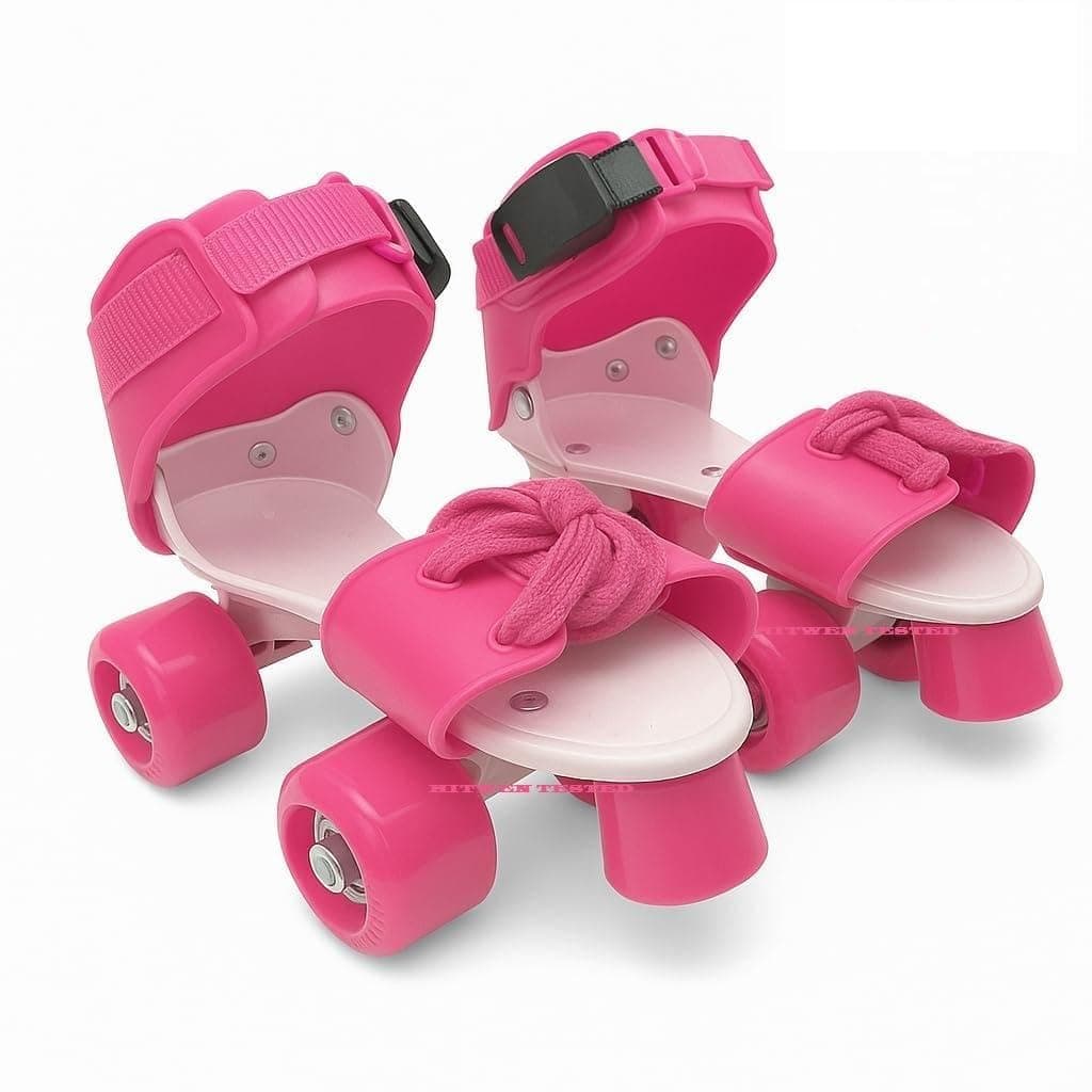 Girls Special Latest Designed Inline Roller Skating with Adjustable Size and Front Break Toys for Kids Age 4–12 Girls Skates Size 5-12 UK (Pink)
