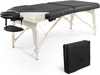 CAPHAUS Premium Memory Foam Massage Table, 32 Inch Wide, Black
