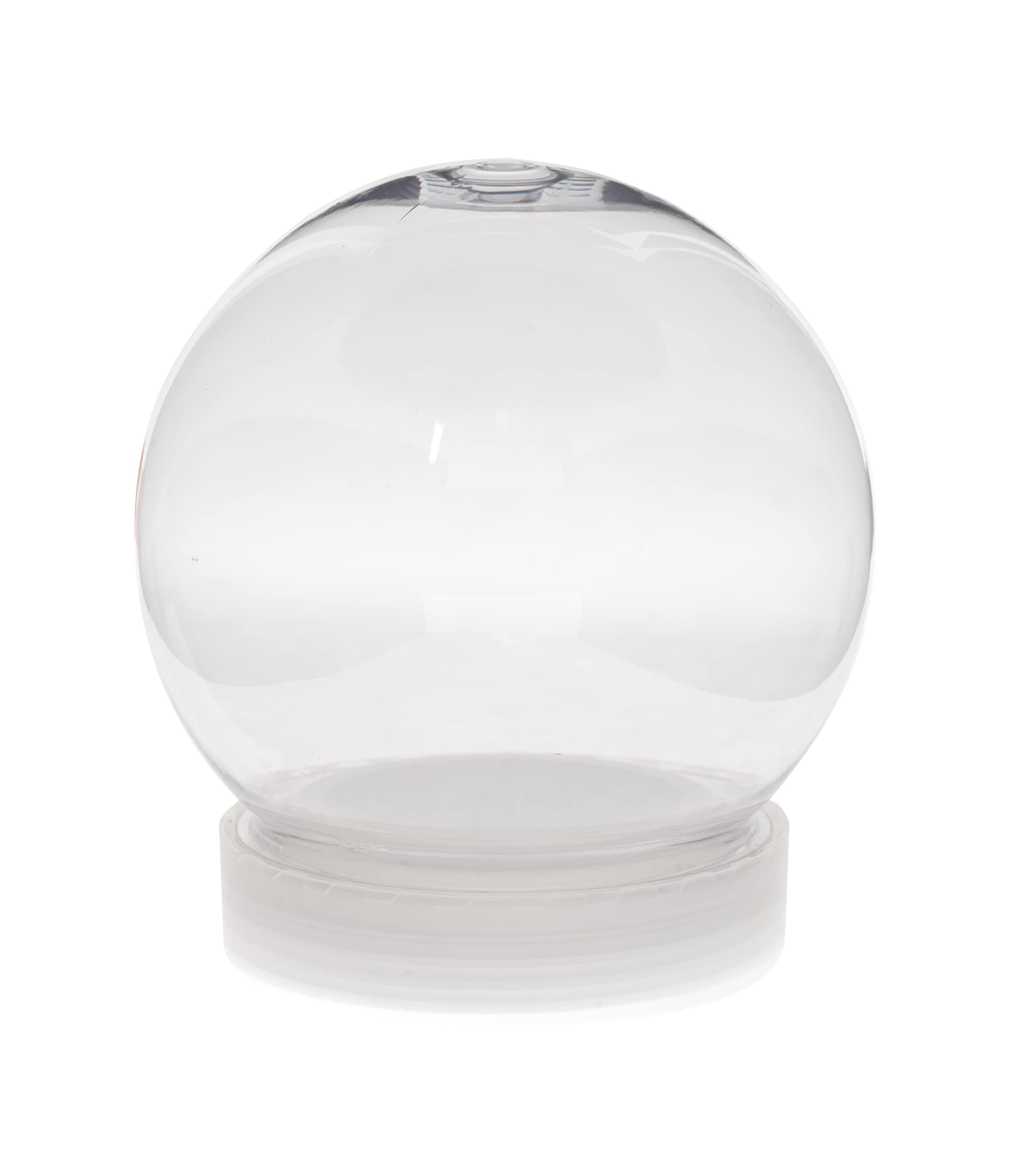 Creative Hobbies 10cm DIY Clear Plastic Water Globe Snow Globe with Screw Off Cap -Great for DIY Crafts