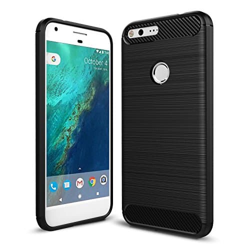 Taorey Case for Google Pixel XL Case, Carbon Fiber Case with Resilien Shock Absorption and Luxury Slim for Google Pixel XL 2016 - Black