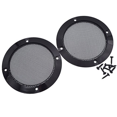 BetterUS 2Pcs Car Audio Speaker Grill Cover Guard Protector Mesh Speaker Decorative Circle Audio Accessories 4 Inch
