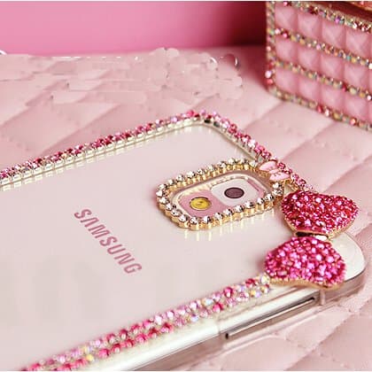 Hundromi Samsung Galaxy Note 4 Case, (TM) 3D Handmade Clear Bling Bow Bowknot Crystal Rhinestone Diamond Skin Case Cover for Galaxy Note 4 - Crystal Samsung Galaxy Note 4
