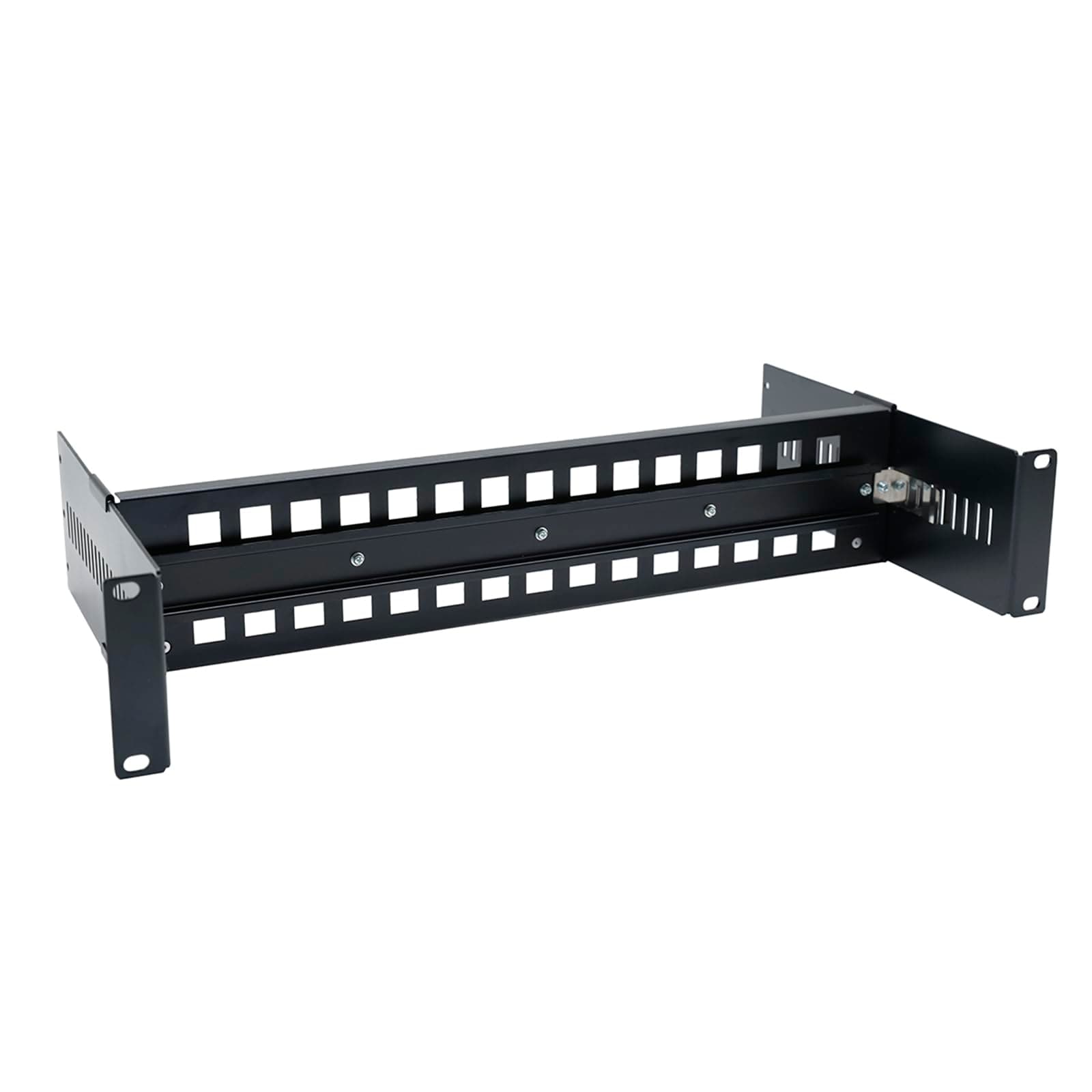 19 Inches Adjustable Rack Mount DIN Rail Bracket for Media Converters Ethernet Switch Industrial PoE Switch with Light and High Strength Aluminum Alloy Material