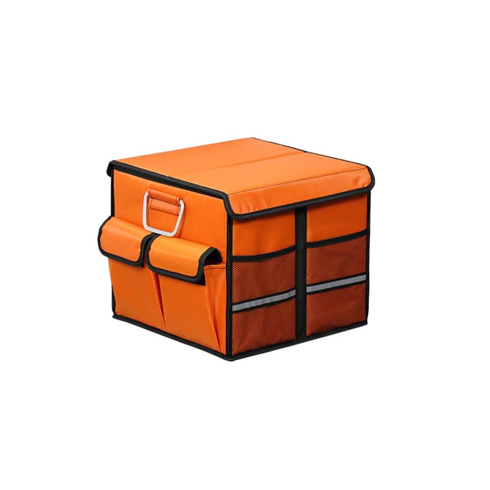 Car Trunk Organizer for BYD Han EV 2022- Foldable Car Storage Box and Tool Organizer, A 36L-D Orange