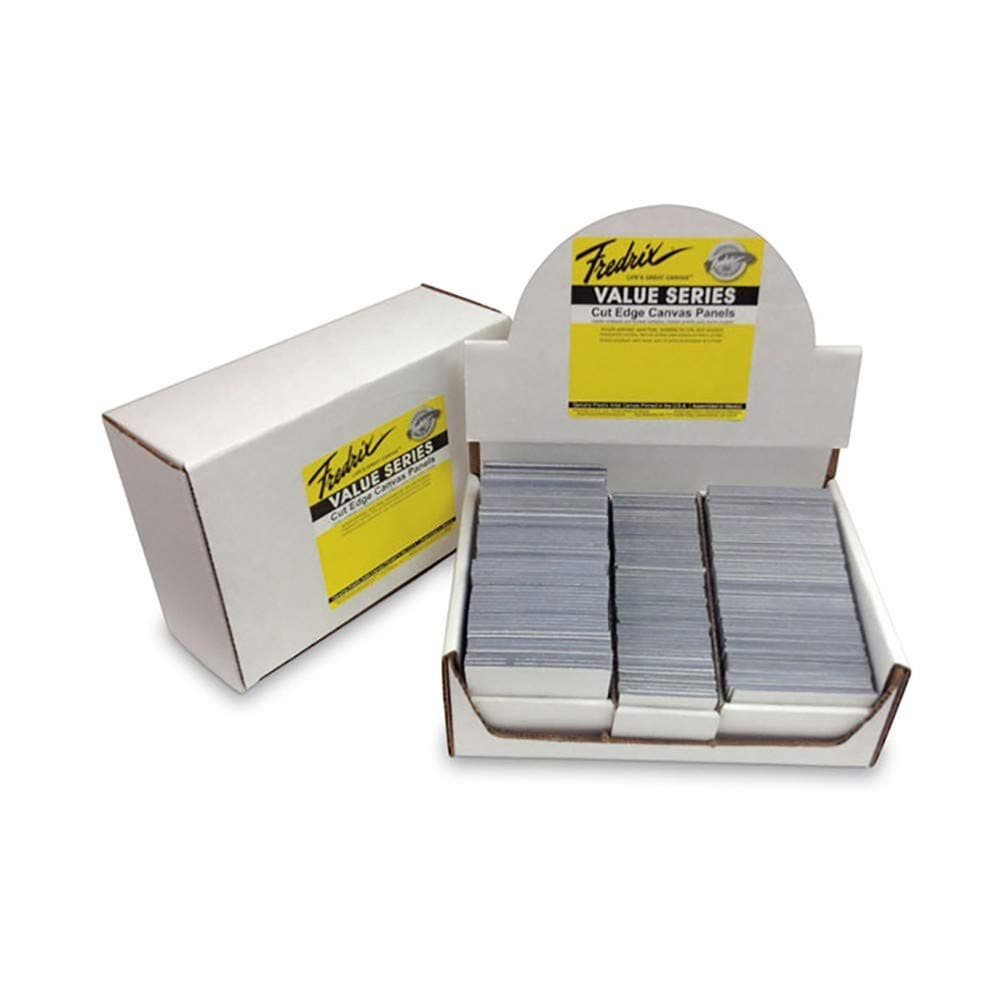 Fredrix Cut Edge Mini Canvas Panels 60-Pack 1&frac78; x 1&frac78; - White