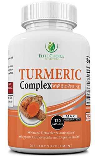 Turmeric Curcumin with Bioperine (Black Pepper Extract) - High Potency Tablets for Pain Relief, Joint Support & More - 95% Curcuminoids - 120 Non GMO Veggie/Vegan Capsules