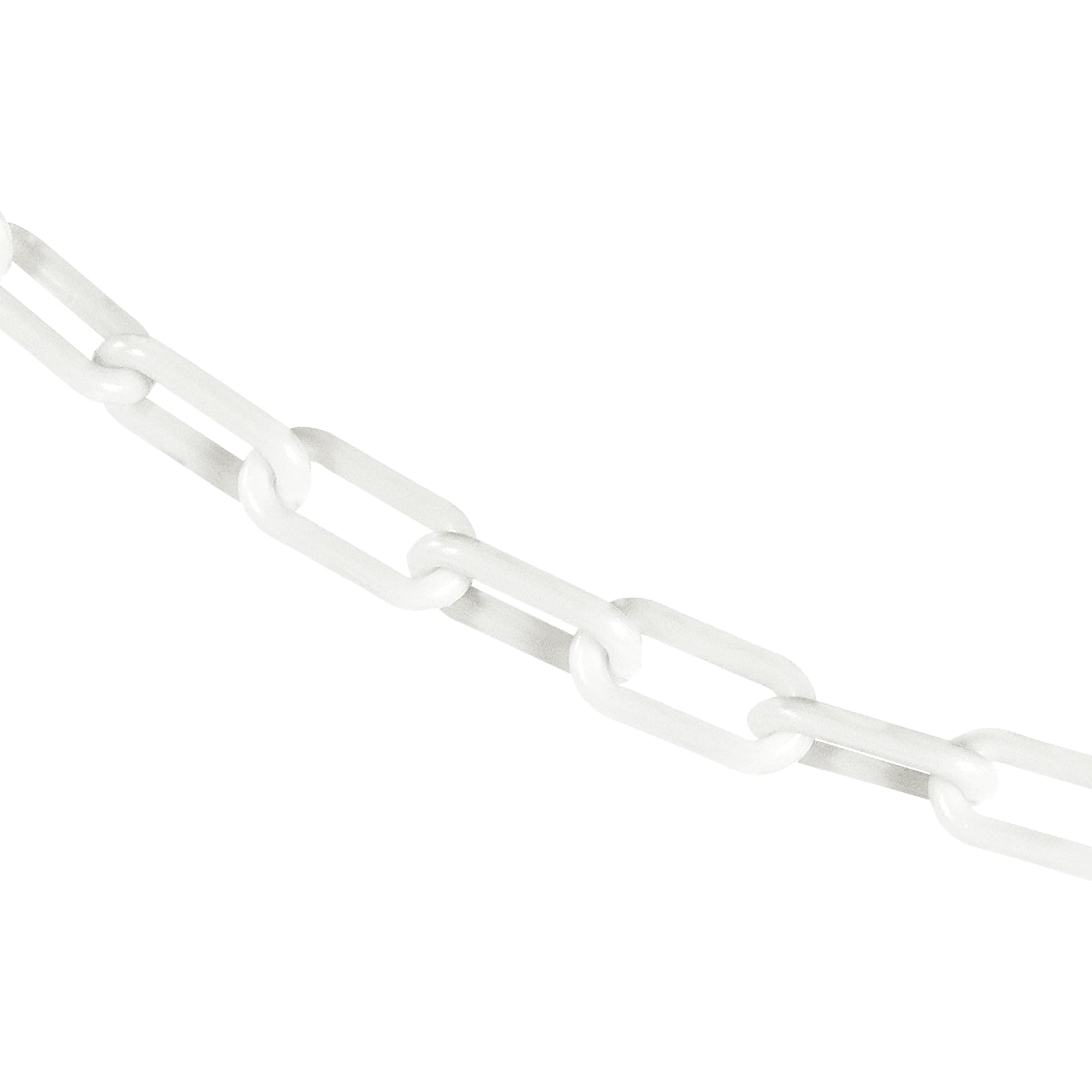 Plastic Barrier Chain, White, 1.5-Inch Link Diameter, 25-Foot Length (30001-25)