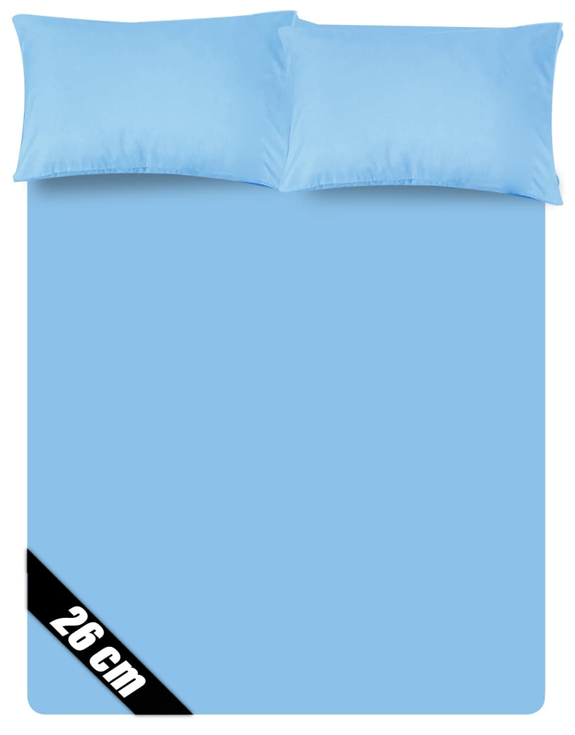 Sunshine Comforts Microfiber 4FT Fitted Sheets Breathable, Anti Wrinkle 26cm Deep Pocket Sky Blue Bedding & Linen 122 X 190 CM Small Double Fitted Sheet 3/4 Bed Sheets Fitted