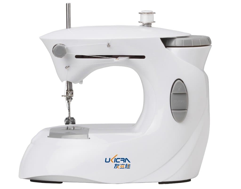 Ukicra Double-Speed Sewing Machine with Straight Stitching and Built-in LED Light, Mini
