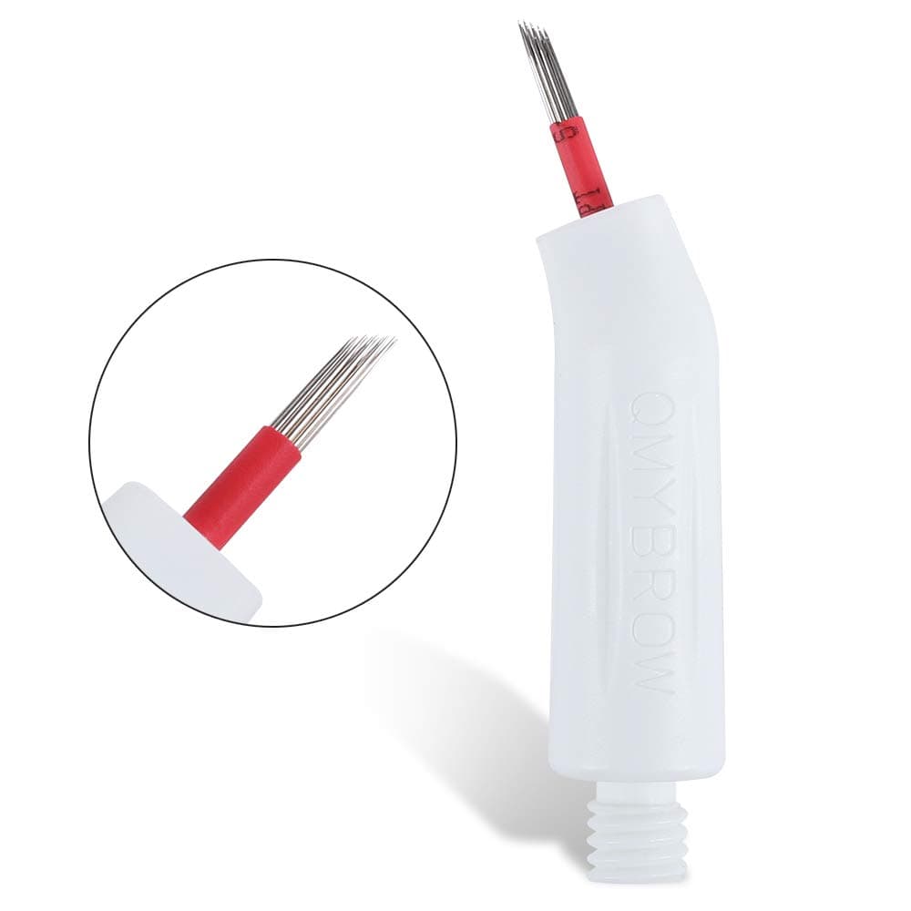 Microshading Needle Screwed Changeable Blades Round 19 Pin Angled Bevel Shader Needle Permanent Makeup Supplies - QMYBROW