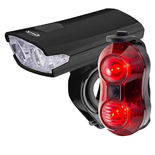 Nite Charge Duo Ravx Combo Set Rear and Front Light 30 and 10 Lumens Rechargeable Bicycle Quick Mount