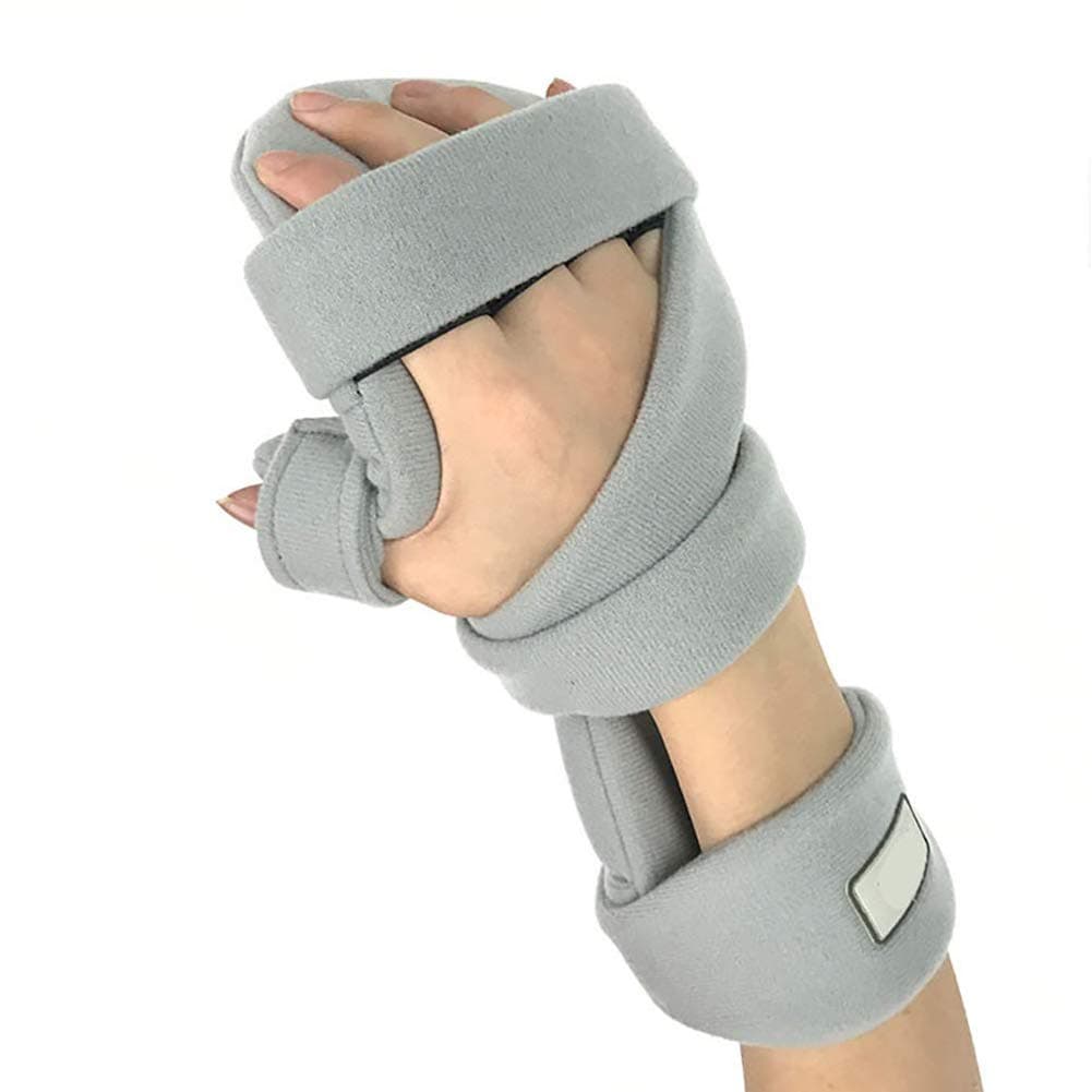Finger Orthotics Soft Functional Resting Hand Splint,Support for Both Hands Multi-purpose adjustable,for Flexion Contractures, Comfortably Stretch,right