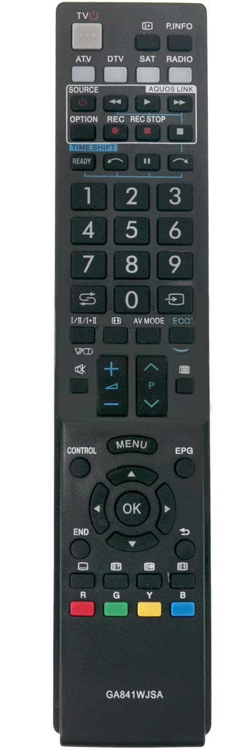 ALLIMITY GA841WJSA Remote Control Replacement for Sharp AQUOS RRMCGA841WJSA LC-32LE600E LC-32LU700S LC-32LU705E LC-32LX700RU LC-32LX705E LC-40LE600S LC-40LE700E LC-40LE705S LC-40LU700E
