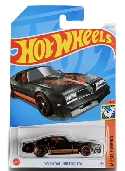 Hot Wheels 77 Pontiac Firebird T/A, 4/5, Black/Red, Muscle Mania