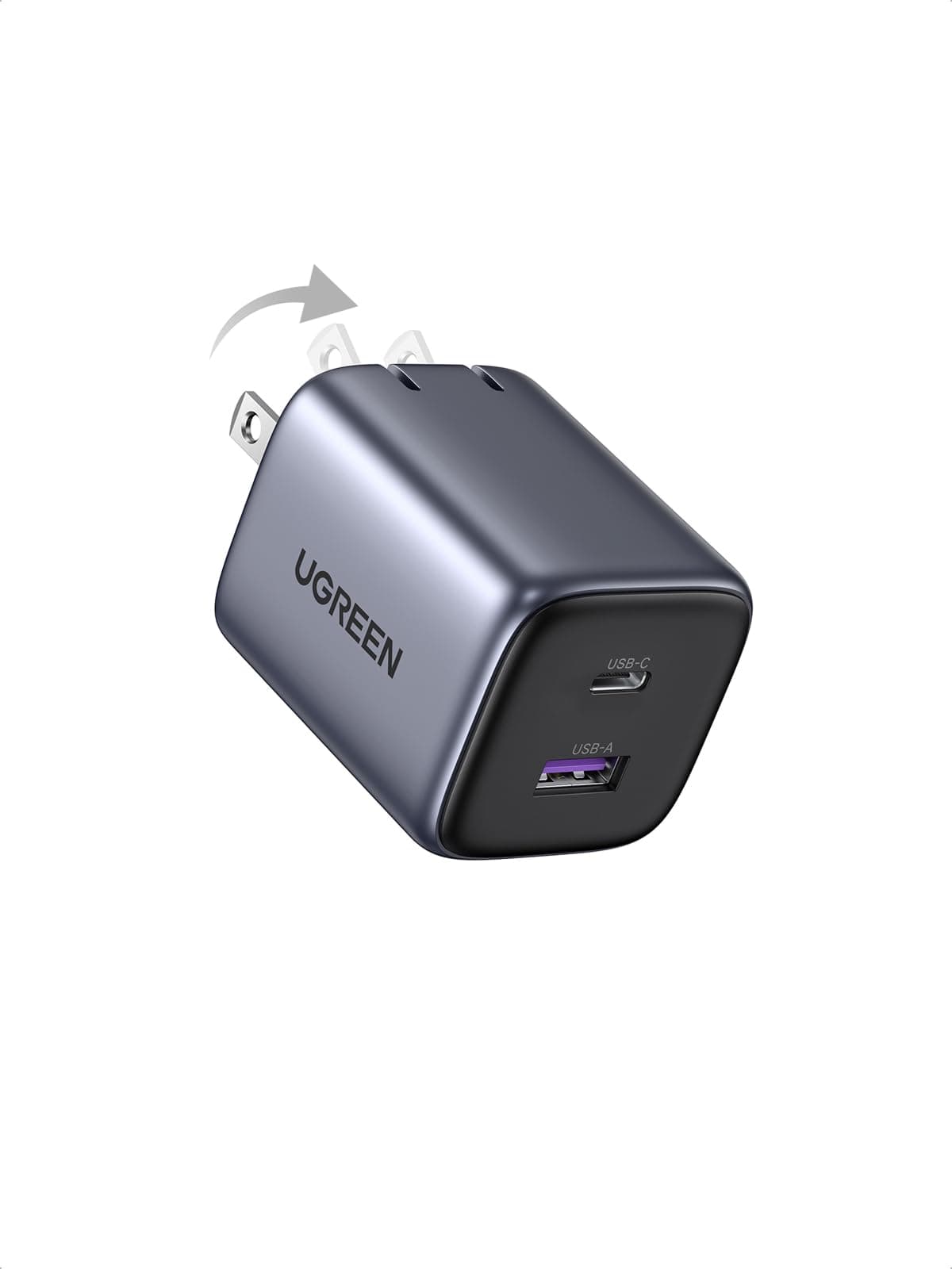 35W USB C Charger for iPhone 17 Fast Charging, Nexode 2-Ports GaN Foldable PPS Compact Fast Wall Charger Block for iPhone 17/16/15, Galaxy S25/S24/S23, Pixel 10/9/8, iPad, MacBook, Steam Deck