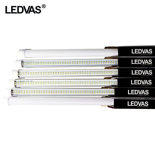 LEDVAS 25-Pack 6000K 28w 4FT T8 T10 Two Rows LED chips LED Tube Lamps 80w Fluorescent Replacement 48" 1200mm SMD Energy Saving Light Fixture Daylight (28 Watts)