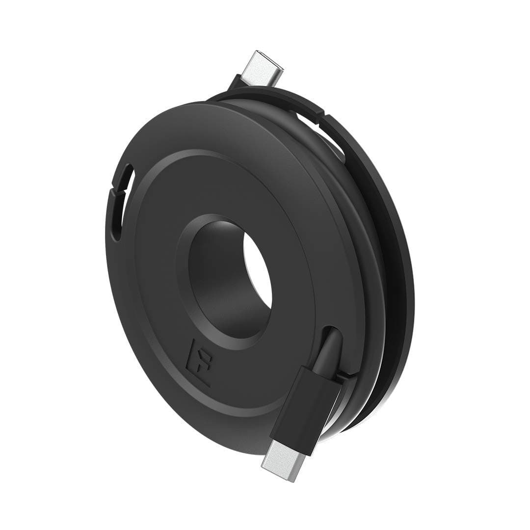 Side Winder Mini and Max Headphone, Earbud and Charging Cable Winder and Organizer Perfect for Wrapping Earbuds and Cords for Travel and Organization (Black, Max)