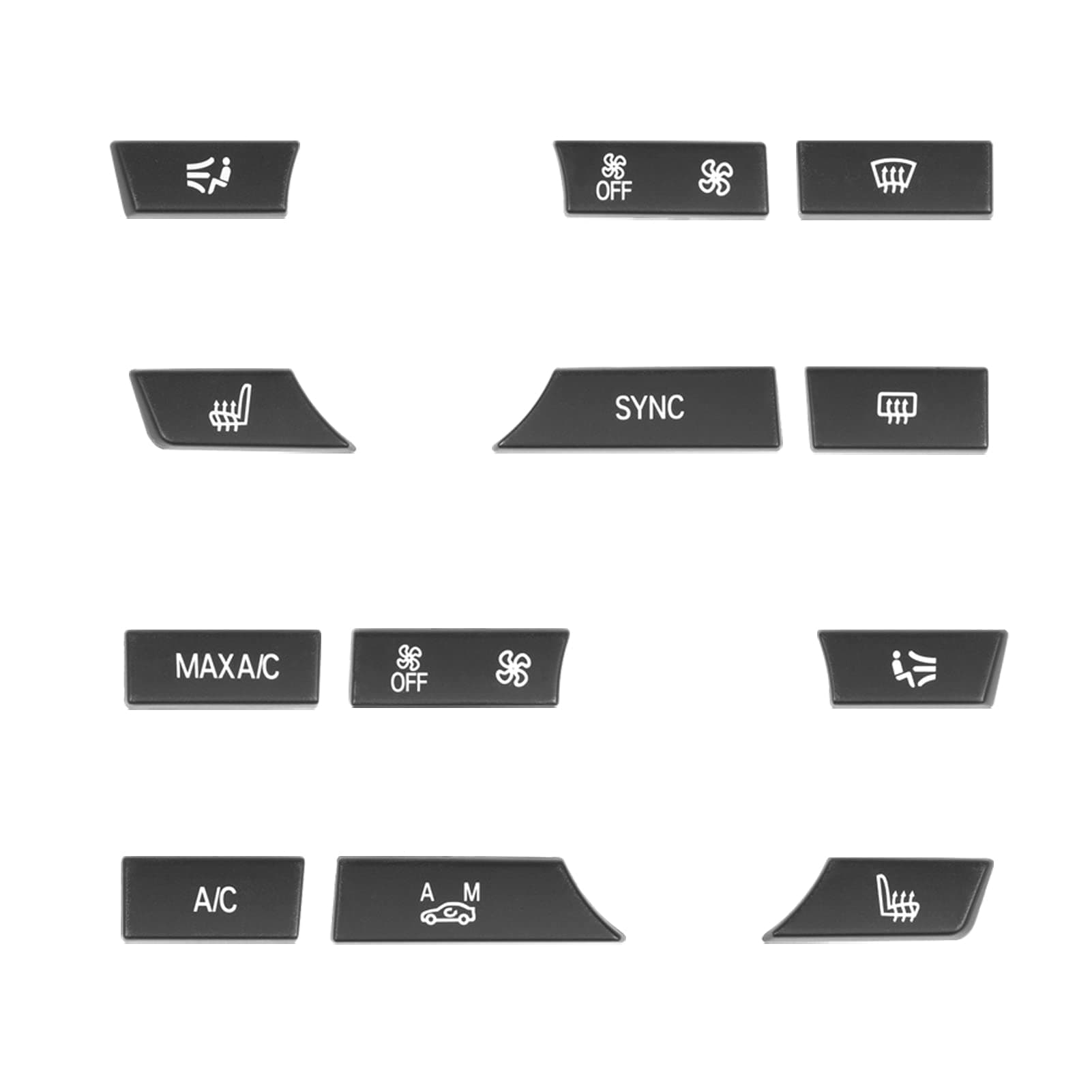Jaronx Compatible with BMW Climate Control Button, 12PCS AC Climate A/C Heater Fan Speed Button Replacement for 5' F07/F10/F11/,6'F06/F12/F13,7' F01/F02/F03,X5 F15 X6 F16