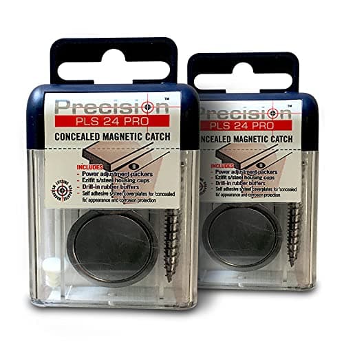 PLS 24 PRO Concealed Magnetic Catch for Light to Heavy Duty Doors with Thickness Greater Than 30 mm (1.18"), Pack of 2