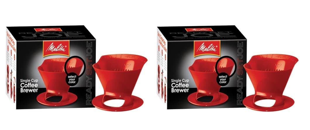 Melitta64008 2 Pack Single Cup Coffee Brewers, Red