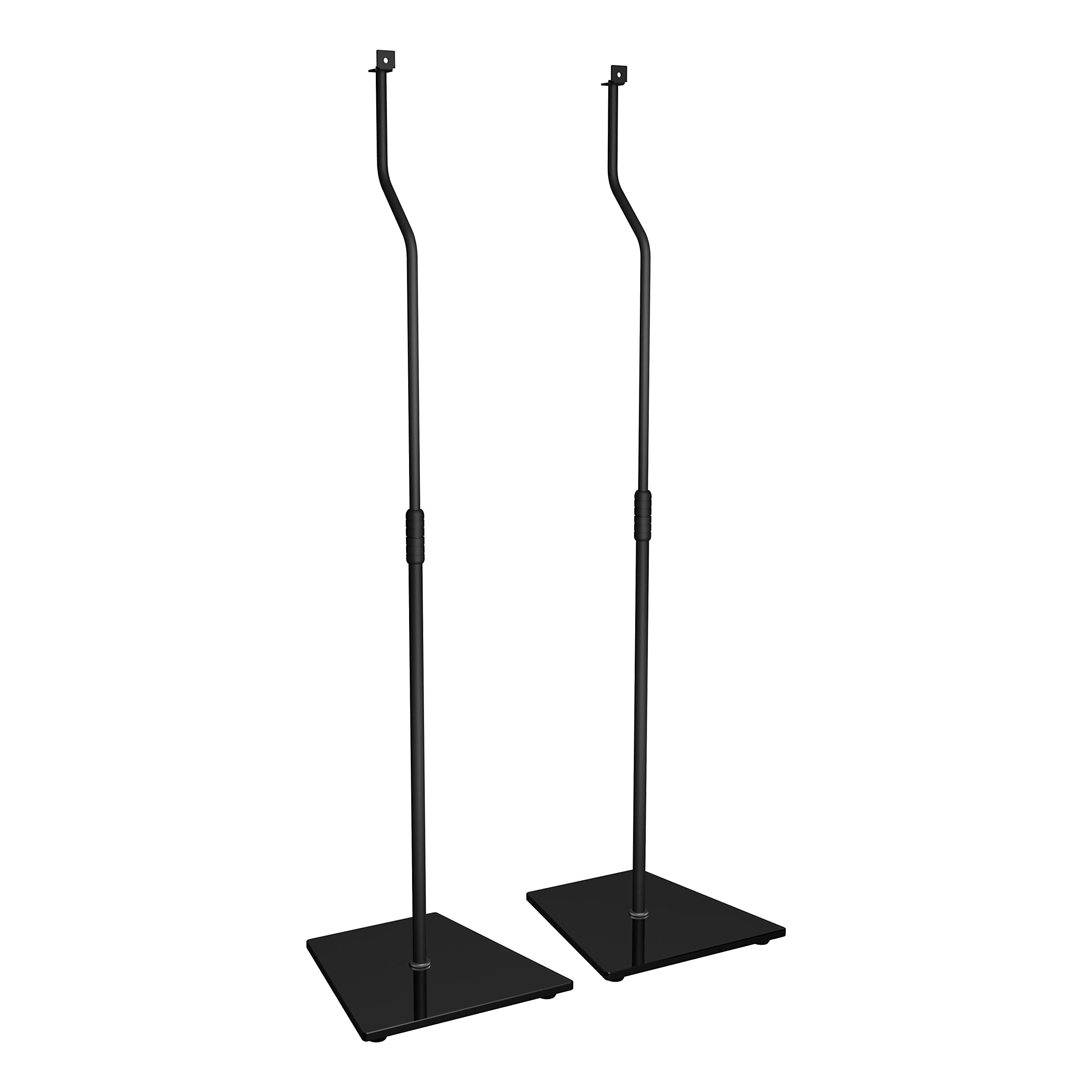 AVF EAK85B-A Speaker Floor Stands, Black Glass Base (Set of 2),