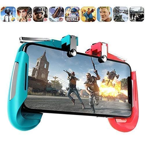 Mobile Gamepad AK-16 Pubg Remote Controller Gamepad Alloy Metal Triggers L1 R1 Shooting Aim Button Handle Joystick Compatible with All Smartphones Upto 6.5" inch