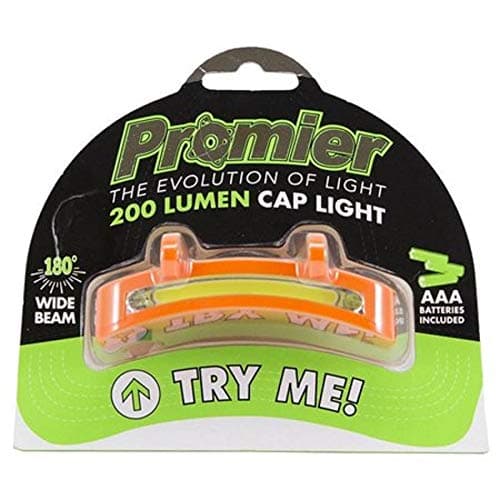 200 Lumen LED Cap Light - Orange, Blue, Black - 3 Pack
