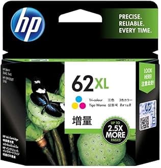 HP C2P07AE 62XL High Yield Original Ink Cartridge, Tri-color, Pack of 1