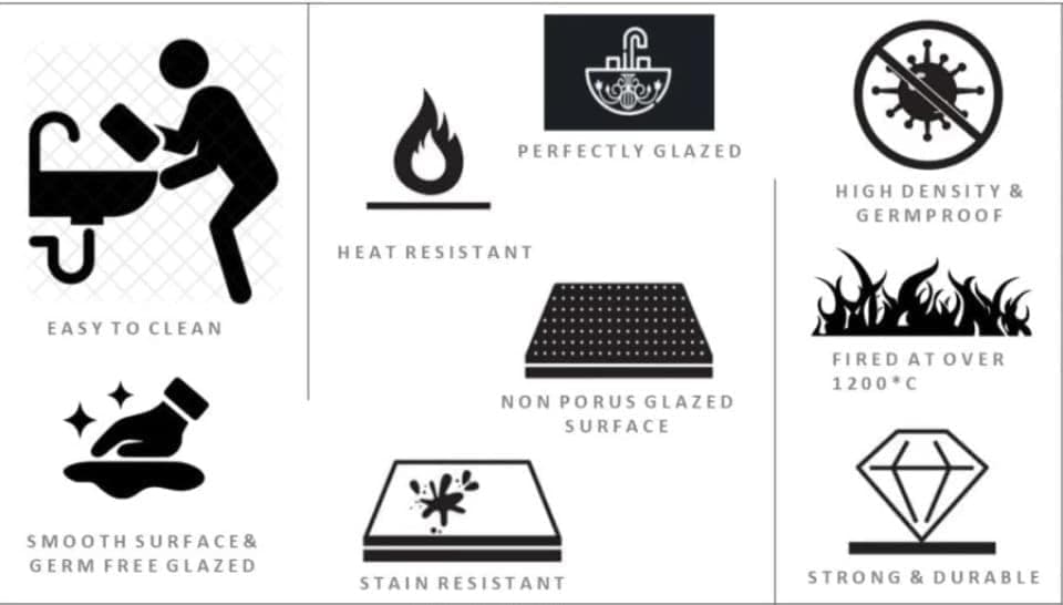 SEA SHORE IMPORTED Premium Designer Ceramic Table Top Wash Basin – Over Counter Vessel Sink with Slim Rim for Bathroom (16 x 12 x 5.5 Inch, White & Smoky Blue)