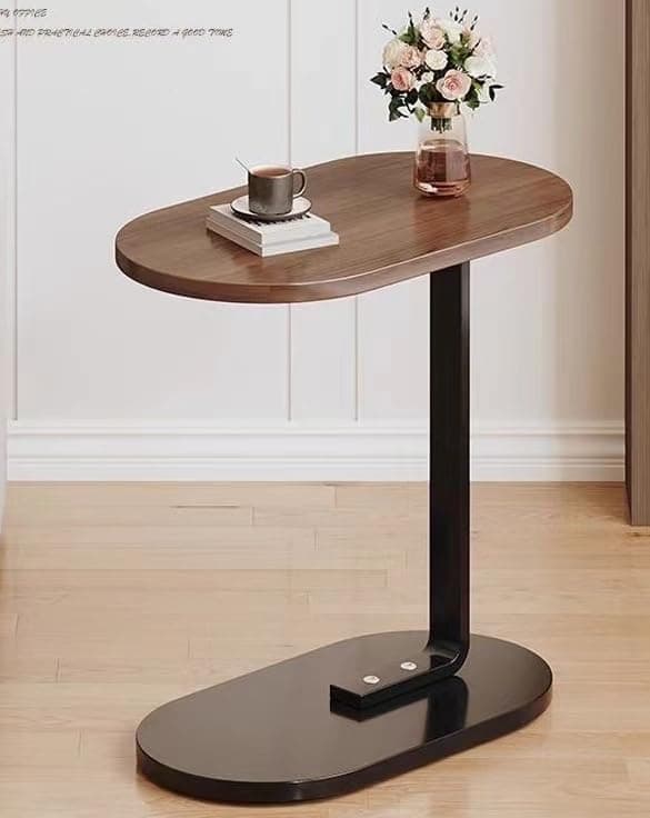 Home Side Tables for Small Spaces,Sofa Side Table Small Coffee Table Anti-Rust Waterproof, End Tables for Living Room Bedroom Balcony Office (BROWN)