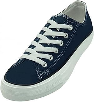 G4U-E3B27M Men's Canvas Sneakers Classic Lace Up Oxfords Students Fashion Shoes, Black, Red, Navy, White, Grey