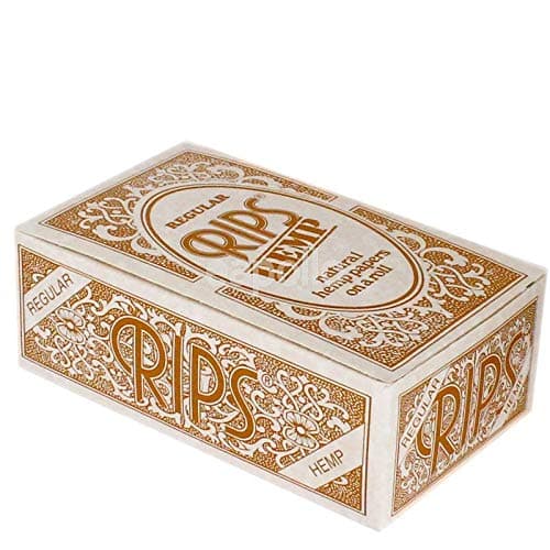 Rips Hemp Regular Rolling Cigarette Smoking Paper Rolls 24 Packs Full Box
