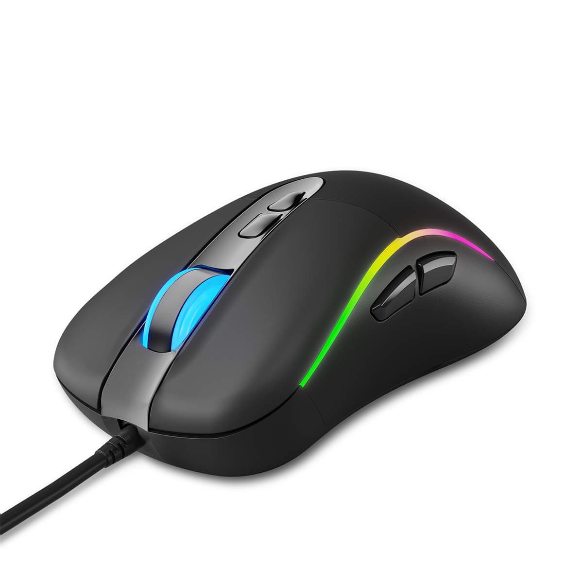 Talentech Ember Ergonomic RGB USB Wired Gaming Mouse(MAX 10,000 DPI) for PC & Laptop Computer(Windows 10/8/7/XP, Linux), 7 Programmable Buttons Game Mice, Optical PixArt 3325 Sensor