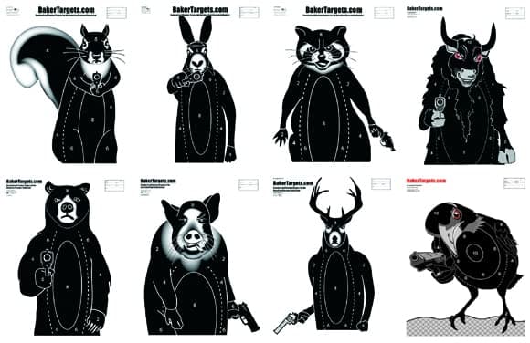 Bad Animals Target Pack - 23" x 35" - 24 Targets Total
