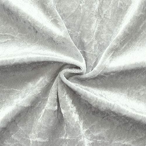 Silver Crushed Velvet Fabric